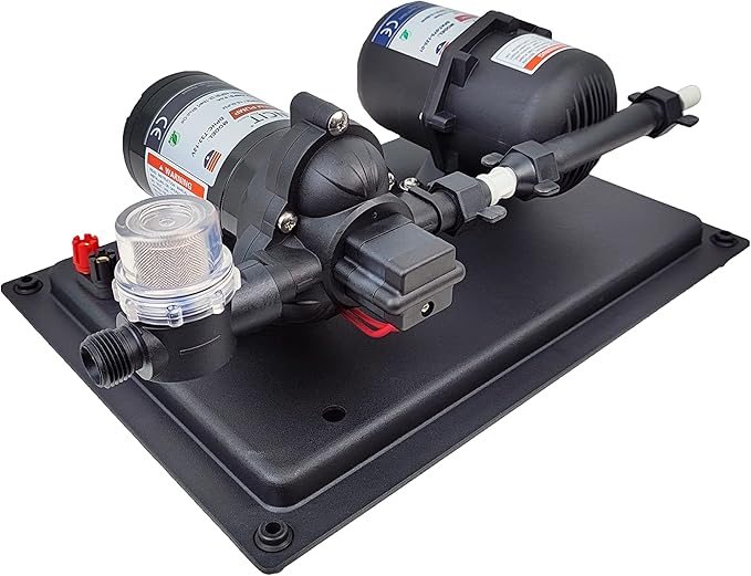 RV Water System, Accumulator Tank System - 12Vdc, 4.0 GPM, 45 PSI, 0.2 Gallon Tank