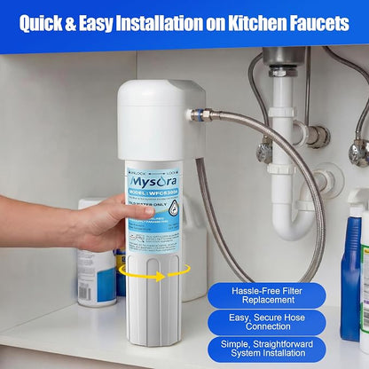 Under Sink Water Filter Replacement Compatible with PUREPLUS WFC5300A, 3 Years or 22000 Gallons Ultra Long Life, Under Sink Water Filtration for Kitchen & RV, Reduces Lead, Chlorine, Bad Taste