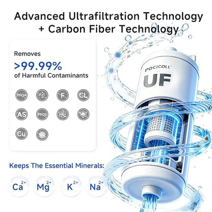 Motorized Portable Water Filter for Camping & Hiking, Electric Water Filtration System with 0.01μm UF Membrane, Compact Backpacking Water Purifier for Emergency Preparedness(Green)