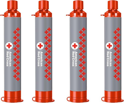 Officially Licensed American Red Cross 4 Stage Water Filter Straw
