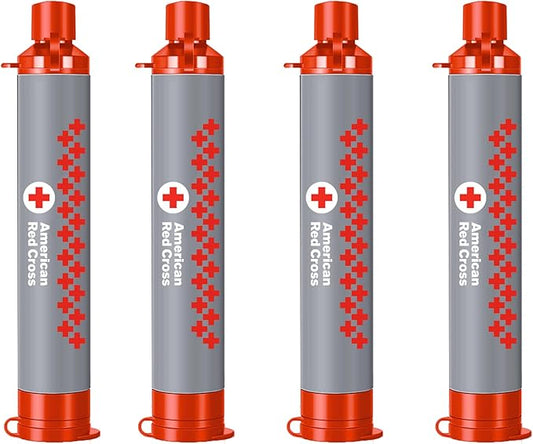 Officially Licensed American Red Cross 4 Stage Water Filter Straw