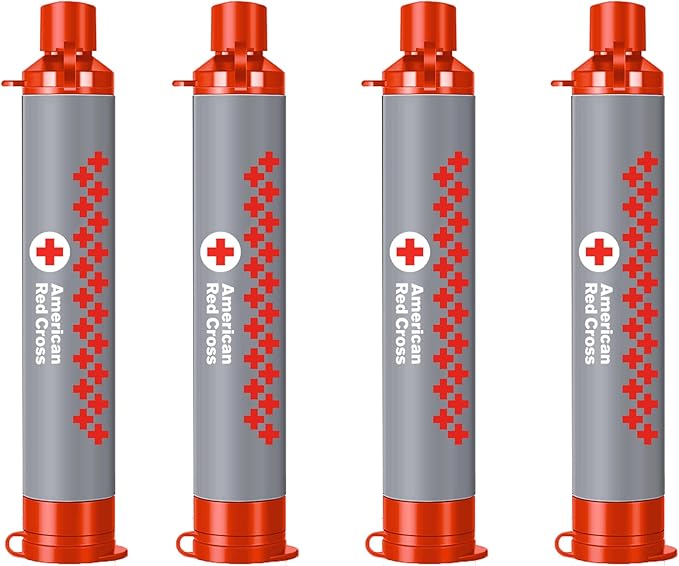 Officially Licensed American Red Cross 4 Stage Water Filter Straw