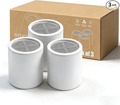 Shower Head Replacement Filter Cartridges Compatible with Eskiin Shower Head, Removes Hard Water & Chlorine, Enhances Water Softening & Purification (3 PACK)