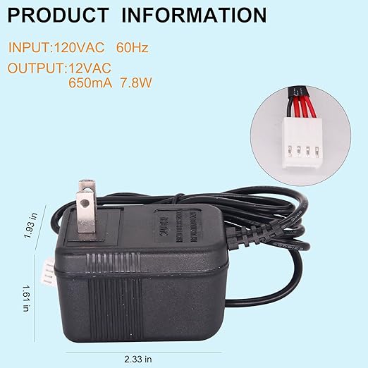 v3186 120V to 12V AC Water Softener Power Cord Transformer Compatible with Water Softener Valves Manufactured 2017 or Later Power Supply Cord