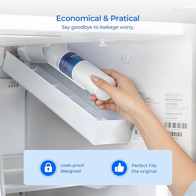 TEEHAY PWF-1 FPPWFU01 Frigidaire Water Filter, Compatible with Frigidaire FRSS2623AS, GRFS2853AF, GRSS2652AF, FRFS2823AD, FRFS2823AS, FRFS282LAF, FRSS2623AB, GRFC2353AF, FPRU19F8WF, 3 Pack