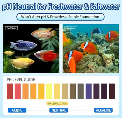 12-in-1 Biological Aquarium Filter Media Kit for Crystal Clear Water - Supports Nitrogen Cycle with Bio Balls, Ceramic Rings for Freshwater Saltwater Aquarium, Pond, Sump, Canister Filter (2lb)