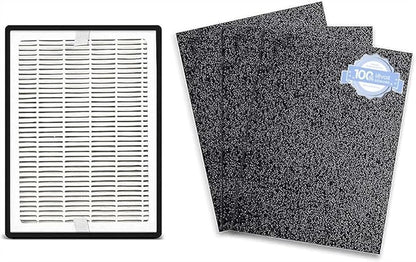 Levoit LV-H126 Air Purifier Genuine Replacement Filter, 1 Pack | 3 Extra Pre-Filters, High-Efficiency Activated Carbon for Removal of Smoke, Odor, Allergens, Pollen, Black