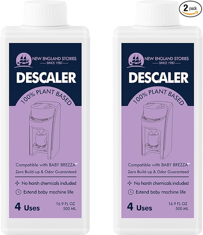 New England Stories Baby Brezza Compatible Descaler 33.8 Fl Oz, Universal Cleaner Solution for Baby appliances, Remove Build-up Extends Machine’s lifespan