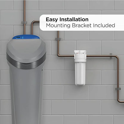 EcoPure EPW2 Whole Home Water Filtration System – Municipal & Well Water – Reduces Sediment, Rust, Dirt & Chlorine Taste & Odor – Includes Mounting Bracket, Pressure Release Button & Sump Wrench