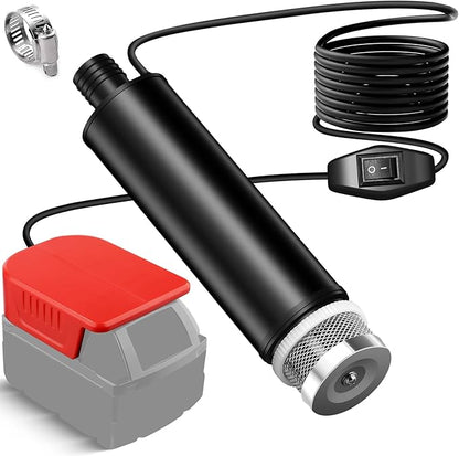 Mini Water Pump Compatible with Milwaukee M18 Battery, 500GPH Portable Sump Pump with Sediment Filters, for Pool Draining, Garden, Pond, Deep Well (Tool Only)