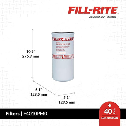 Fill-Rite F4010PM0 1½" - 16 UNF 40 GPM (151 LPM) 10 Micron Particulate Spin-On Fuel Filter