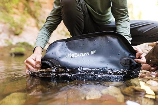 LifeStraw - Ultrafilter Membrane Water Purifier, Removes 99.99% Viruses, Bacteria, Parasites, 30L/hr Gravity Flow, 18,000 Liters Lifetime Capacity, B Corp Certified, Climate Neutral