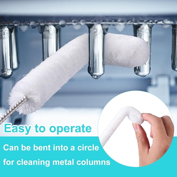 12pcs Ice Maker Cleaning Brush Set, Multifunctional Ice Machine Cleaning Tools Water Cooler Cleaner Kit Home Kitchen Utility Tools