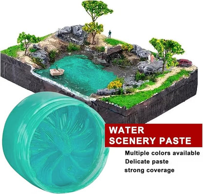 150ml Water Scenery Paster, Paint Mediums & Additives, Water Effect Paste, Suitable For Rivers, Oceans, Lakes, Static Scenes - Model For Aquariums (Lake Color)