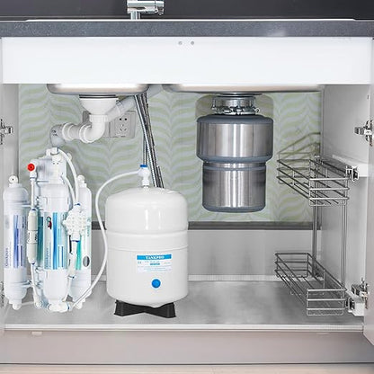 Geekpure 4 Stage Reverse Osmosis RO Drinking Water Filter System with Quick Change Filters -Portable-100 GPD