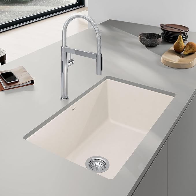 BLANCO 443084 PRECIS SILGRANIT Super Single Undermount Kitchen Sink 32" L X 19" W- Soft White