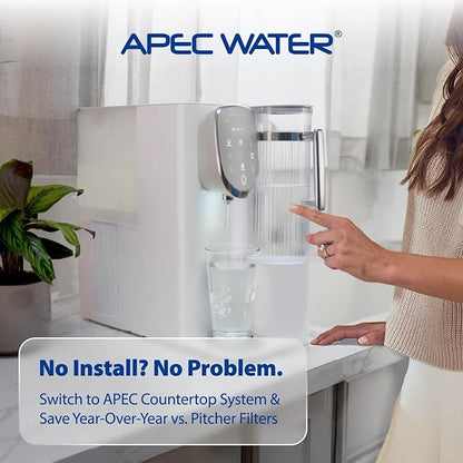 APEC Water Systems ROES-PH75 Essence Series Top Tier Alkaline Mineral pH+ 75 GPD 6-Stage Certified Ultra Safe Reverse Osmosis Drinking Water Filter System