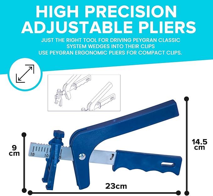 Peygran Adjustable Pliers for Classic Tile Levelling System: Home Improvement Tool for Precise Lippage-Free Tile Installation