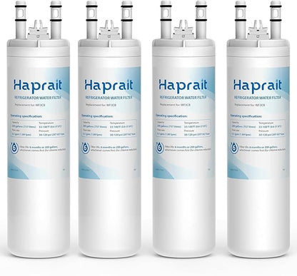 WF3CB Water Filter Replacement, HP006 Compatible with Frigidaire WF3CB, Pure Source 3, WF425, 706465, 242069601, 242086201, 242017800, Height 9 inches, 4 Count