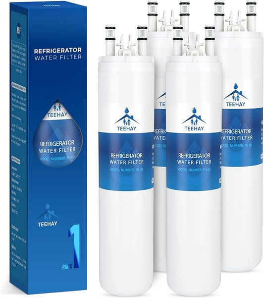 TEEHAY ULTRAWF Water Filter Replacement, Compatible with Frigidaire Pure Source Ultra, LFHB2741PF, FGHB2866PF, FGHC2331PF, FGHF2366PF, FGHS2631PF, FGHS2655PF, LGHB2867PF, 4 Pack
