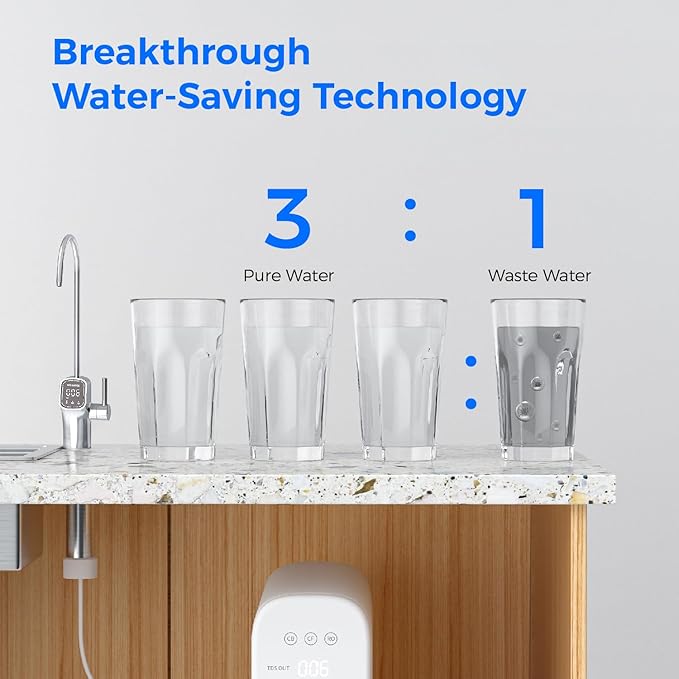 Waterdrop G3P800-RO Filter, Replacement for Waterdrop G3P800 Tankless Reverse Osmosis Water Filter, Reduce PFAS, 2-year Lifetime