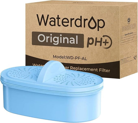 [Original] Waterdrop PF-AL Alkaline Water Filter Replacement for Waterdrop Pitcher and Dispenser Filtration System, Increase PH, Improved Coffee Taste, Last Up to 2 Months/100 Gallons, 1 Pack