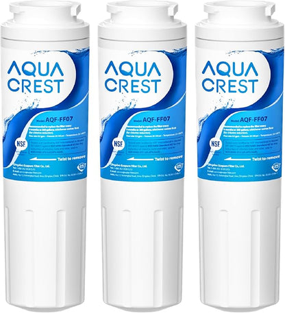 AQUA CREST UKF8001 Replacement for EveryDrop Filter 4, Whirlpool EDR4RXD1, 4396395, Maytag UKF8001P, UKF8001AXX-750, Puriclean II, 46-9006, Refrigerator Water Filter (Pack of 3)
