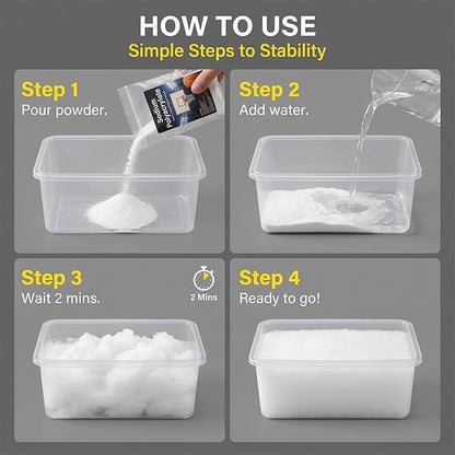 RAINFLOW 15OZ Water Absorbing Polymer - Sodium Polyacrylate Alternative to Sand for Basketball Hoop Bases,Sign,Soil Moist Water Crystals,Sand Bags for Umbrella Base Eco Gel for Camping Toilet