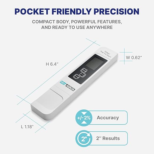 NU Aqua Digital Water Tester for Drinking Water - Instant 4-in-1 TDS Testing EC, and Temp - Perfect for RO Systems, Aquariums, Hydroponics and Pools