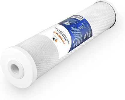 Aquaboon 5 Micron 20 x 4.5 Whole House Water Filter Replacement Cartridge Set: Anti-Scale, KDF, CTO for 3-Stage Water Filtration System 2 Pack