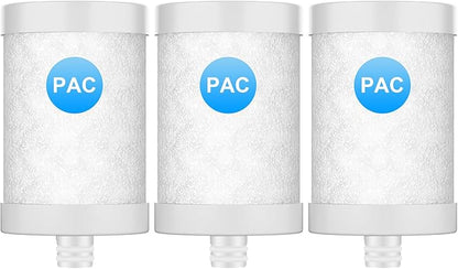 WINGSOL Replacement Filter Cartridge for Faucet Filter Compatibel with: WS-FM001-PAC/5in1/PC/CRM/(LED), WS-FM002-PAC/(LED), Carbon Fiber, 3 Pack