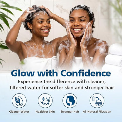 A-01 Replacement Filter Compatible with Afina Filtered Showerhead & Shower Filter, Carbon-Free KDF & Calcium Sulfite Cartridge for Hard Water, High Pressure for Hair and Skin Care, 4 Pack