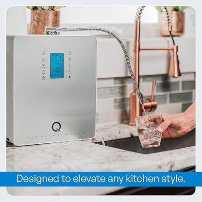 Tyent - Q-Series Water Ionizer - Dual Filtration System - Hydrogen Enhanced Water Purification - Adjustable pH Settings - Backlit Color Touch Panel & Auto-Flow Stop