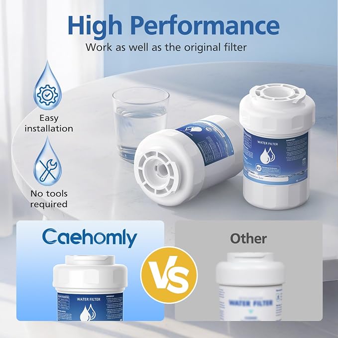 MWF Water Filter Compatible with GE® MWF®, SmartWater MWFP, MWFA, MWFINT | GWF, GWFA, HDX FMG-1, Kenmore® 9991, High Efficiency Filtration and Every 6 Months Value, NSF Certified, 4 Pack