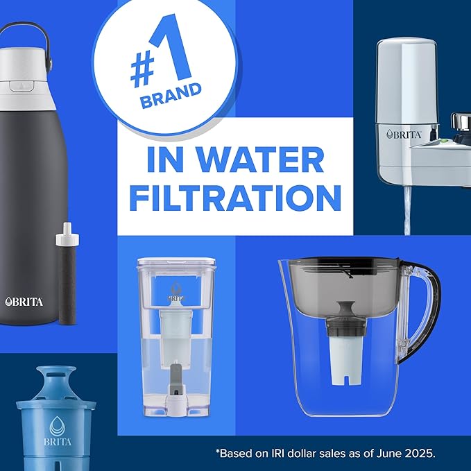 Brita Metro Water Filter Pitcher with SmartLight Change Indicator, BPA-Free, Replaces 1,800 Plastic Water Bottles a Year, Lasts Two Months, Includes 1 Filter, Small - 6-Cup Capacity, Turquoise
