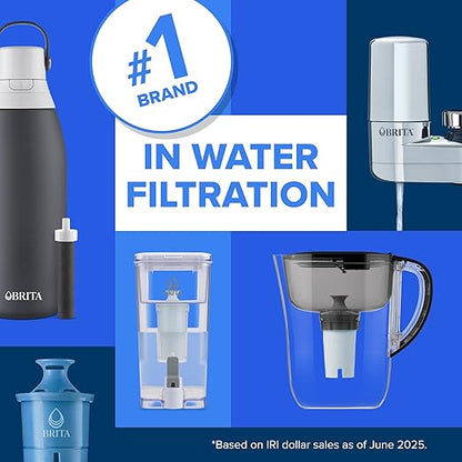 Brita UltraMax Large Water Dispenser with 1 BritaPlus Filter, 27 Cup Capacity, Black (Package May Vary)