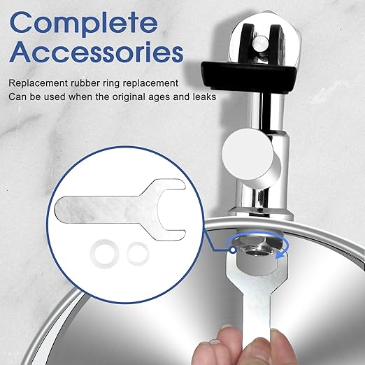 Fit for Berkey Spigot Replacement 10 inch Stainless Steel Leak-Proof Spigot Compatible with Be-rkey Gravity Water Filtration System Clear View Spigot for Travel, Big, Royal and Others by Fetechmate