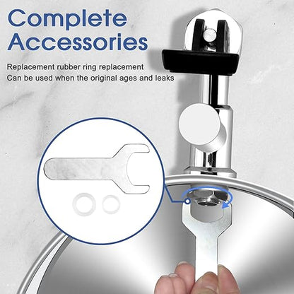 Fit for Berkey Spigot Replacement 10 inch Stainless Steel Leak-Proof Spigot Compatible with Be-rkey Gravity Water Filtration System Clear View Spigot for Travel, Big, Royal and Others by Fetechmate