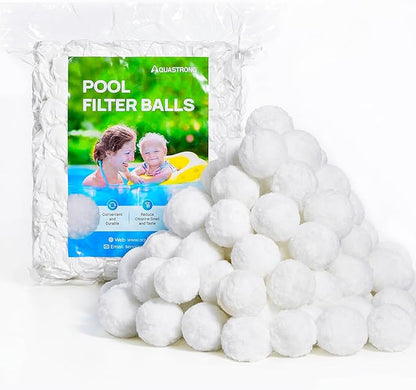 AQUASTRONG Pool Filter Balls for Sand Filters, 5.5 lbs Reusable Pool Sand Filter Balls (Replaces 180 lbs of Sand), Efficient Water Filtration Pool Filter Balls for Swimming Pools, Filter Pumps