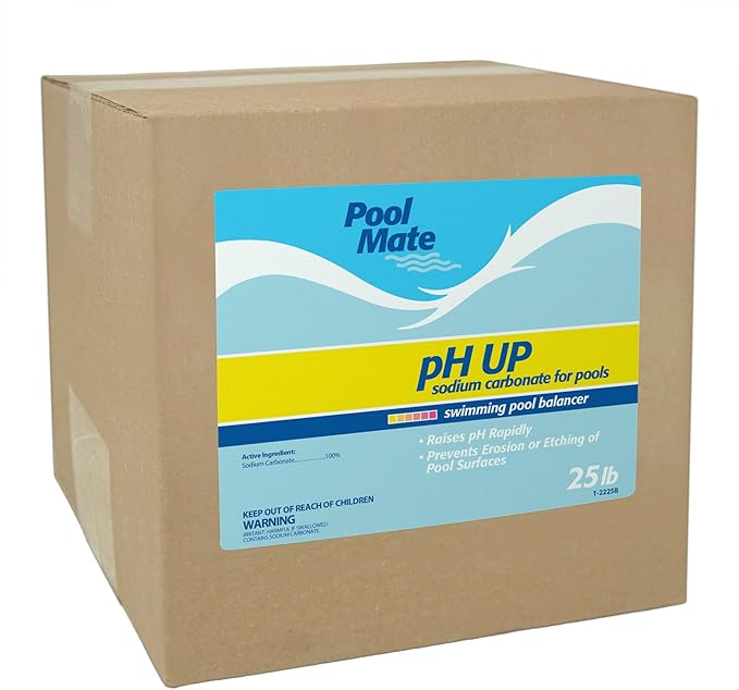Pool Mate 25-Pounds Premium pH Up for Pools, 100% Sodium Carbonate