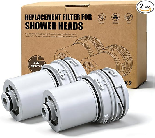 Filter Cartridge Compatible with Delta Clarifi 7RC100, 2-Pack | Fits Delta Clarifi 5SF100 & 7SF100 models. Tool-free cartridge reduces chlorine & sediment to refresh your shower water.