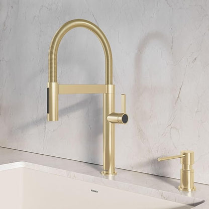 Blanco 527483 Culina II Mini Semi-Pro Kitchen Faucet - 1.5 GPM - Satin Gold