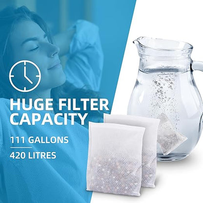 Filterelated Alkaline Water Filter Pouch 100g, Raise pH to 9+, BPA-Free SGS Tested, Portable Water Filter for Home, Camping, Travel, Office, Long-Lasting 420 Liltre / 111 Gallons (1-Pack)