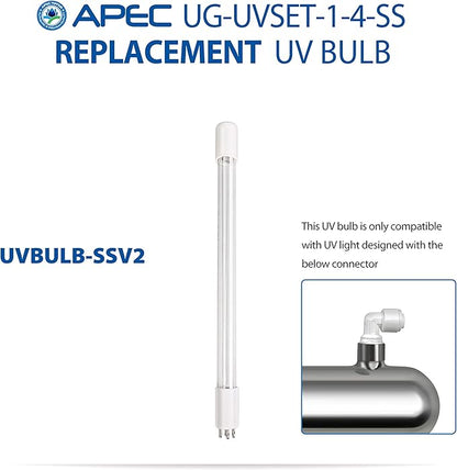 APEC Intense Stainless Steel Ultra-Violet Sterilizer Water Filtration Kit UG-UVSET-1-4-SS