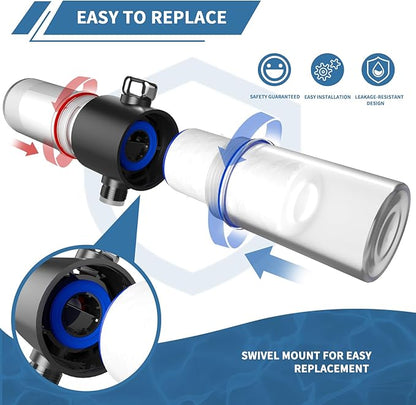 Replacement Filter Set for Weddell Duo - High-efficiency Shower Water Filtration System that Removes Chlorine/PFAS/Contaminants for Better Skin and Hair Health (3R+3B)