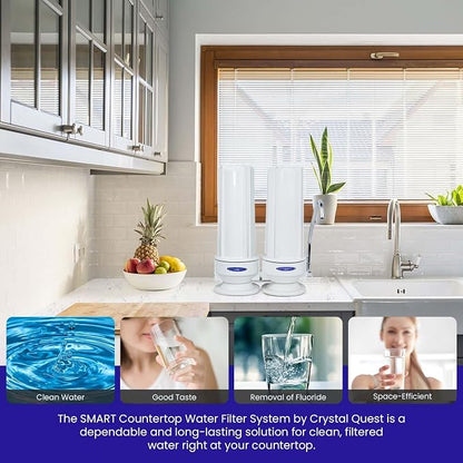 Crystal Quest Double Plus Fluoride Countertop Water Filter System