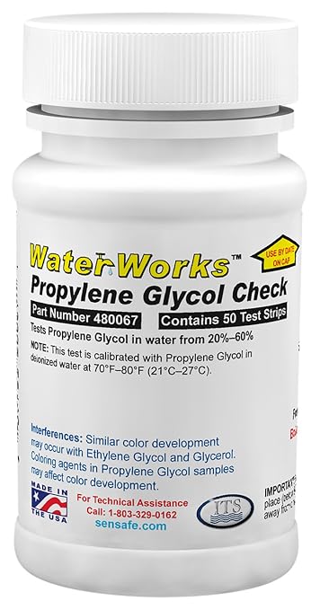 Industrial Test Systems 480067 WaterWorks Propylene Glycol Check Test Strips