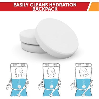 CleanHike Hydration Bladder Cleaning Tablets, 36 Count - Hydration Pack & Water Reservoir Cleaner Tablets, Individually Wrapped Effervescent Tabs, Removes Stains & Odors, Mint Scent, Travel Ready