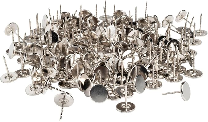 16MM GROOVED Flathead Pins for Retail Security Tags EAS Loss Prevention – 1000 Count – Checkpoint Security Compatible for Theft Prevention – for Apparel, Accessories, Others by BullsEye Protection