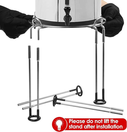 Dreyoo Water Filter Stand 8" Tall by 9" Wide Compatible with Berkey Water Filter System Countertop, Detachable Stainless Steel Stand for Most Medium Gravity Fed Drinking Fountain